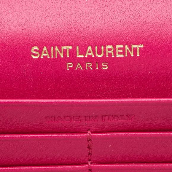 Saint Laurent Matalasse Patent Leather Monogram Vicky Chain Wallet - Picture 7 of 7